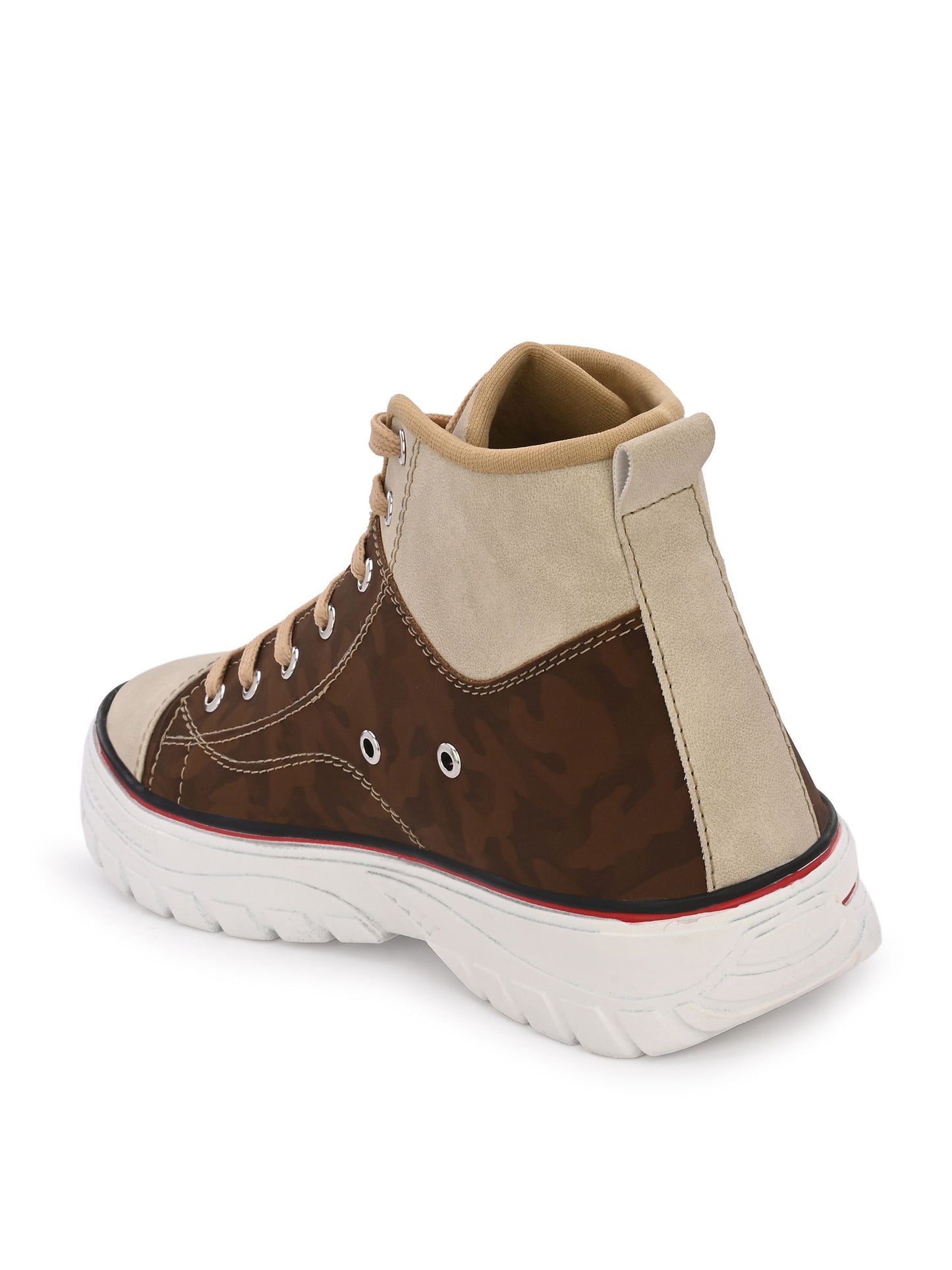Bucik Men Brown Synthetic Leather Lace-Up
 Boots