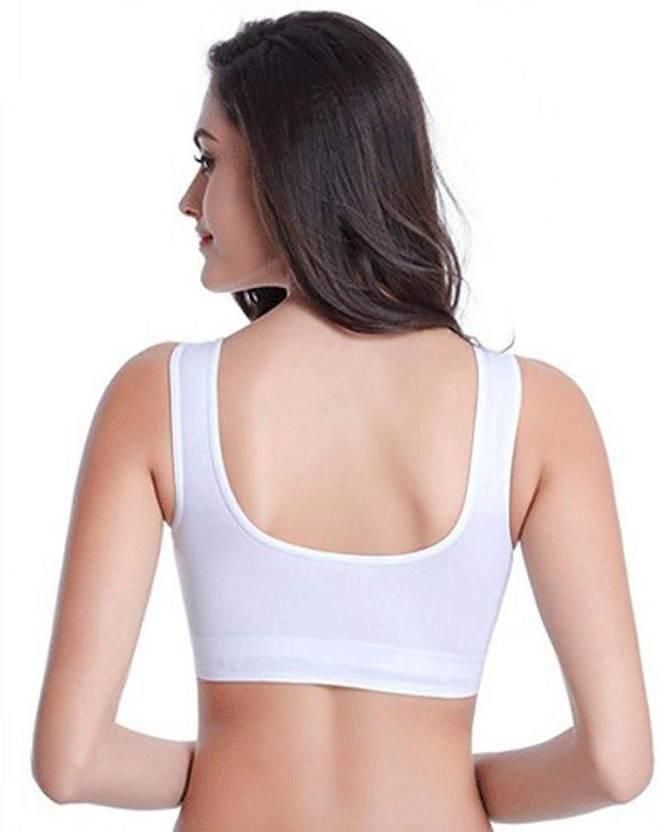 Women's Cotton Solid Non Padded Air Bra Pack of 3
