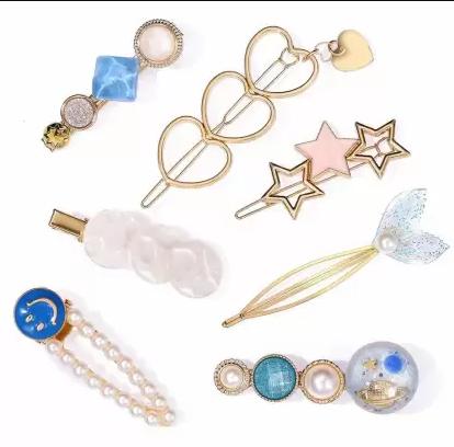 Gracious Pearl Gold Plated Hairclip Jewellery for Women Hair Pin  (Blue)