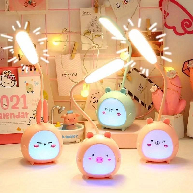 LED Cute Kids Desk Cartoon Lamp Rechargeable