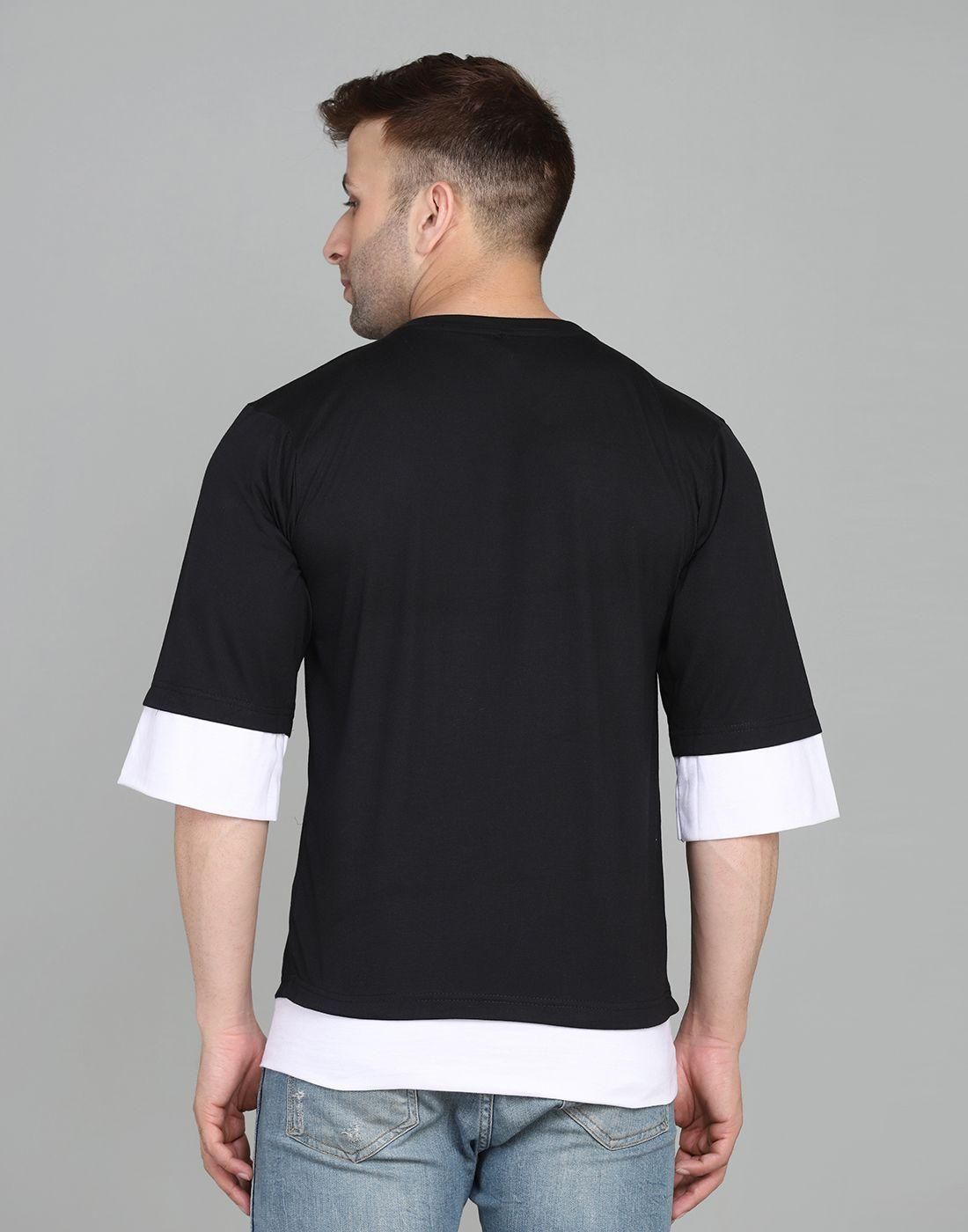 Denzolee Oversized Solid Round Neck T-Shirt For Men's