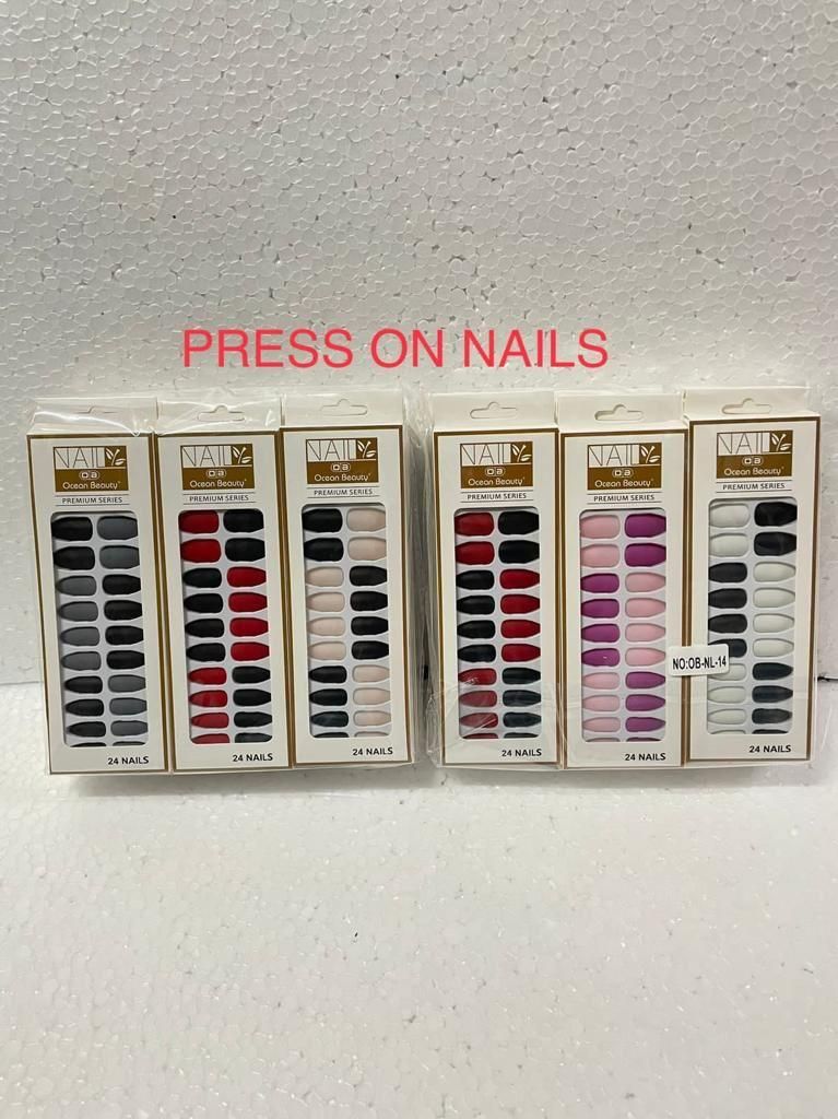 24 PCS Press On Nails Stick On Nails for Women with Reusable Jelly Glue. (Assorted)