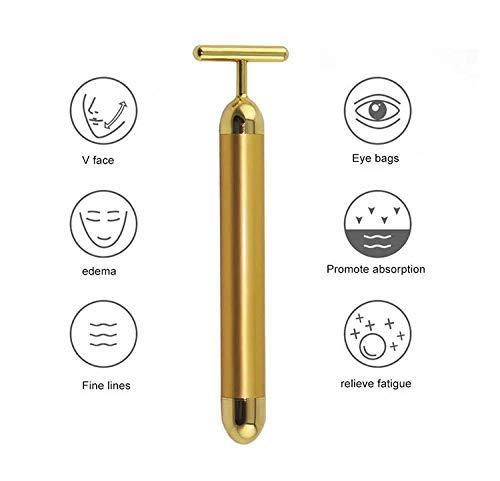 24K Gold Energy Beauty Bar Electric Facial Massage Roller
