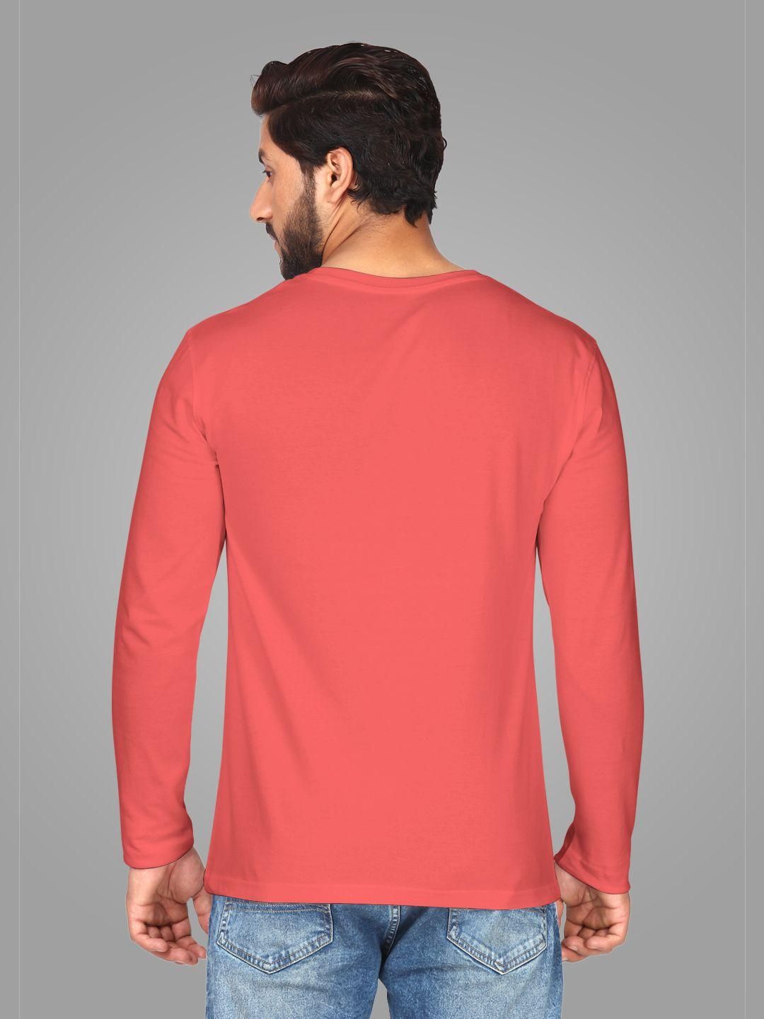 BULLMER Cotton Blend Solid Full Sleeves Mens Style Neck T-shirt