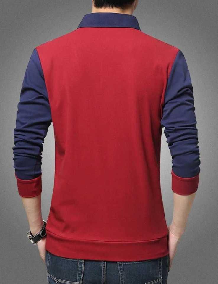 Cotton Blend Color Block Full Sleeves Slim Fit Casual Shirt