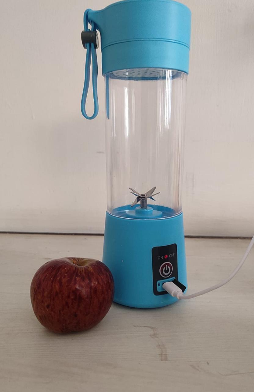 Portable Electric USB Juice Maker Bottle | Blender Grinder Mixer | Rechargeable Bottle with 6 Blades