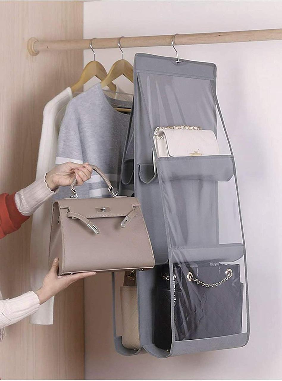 Hanging Handbag Organizer Storage Bag Wardrobe Closet for Purse, Clutch Pack of 1