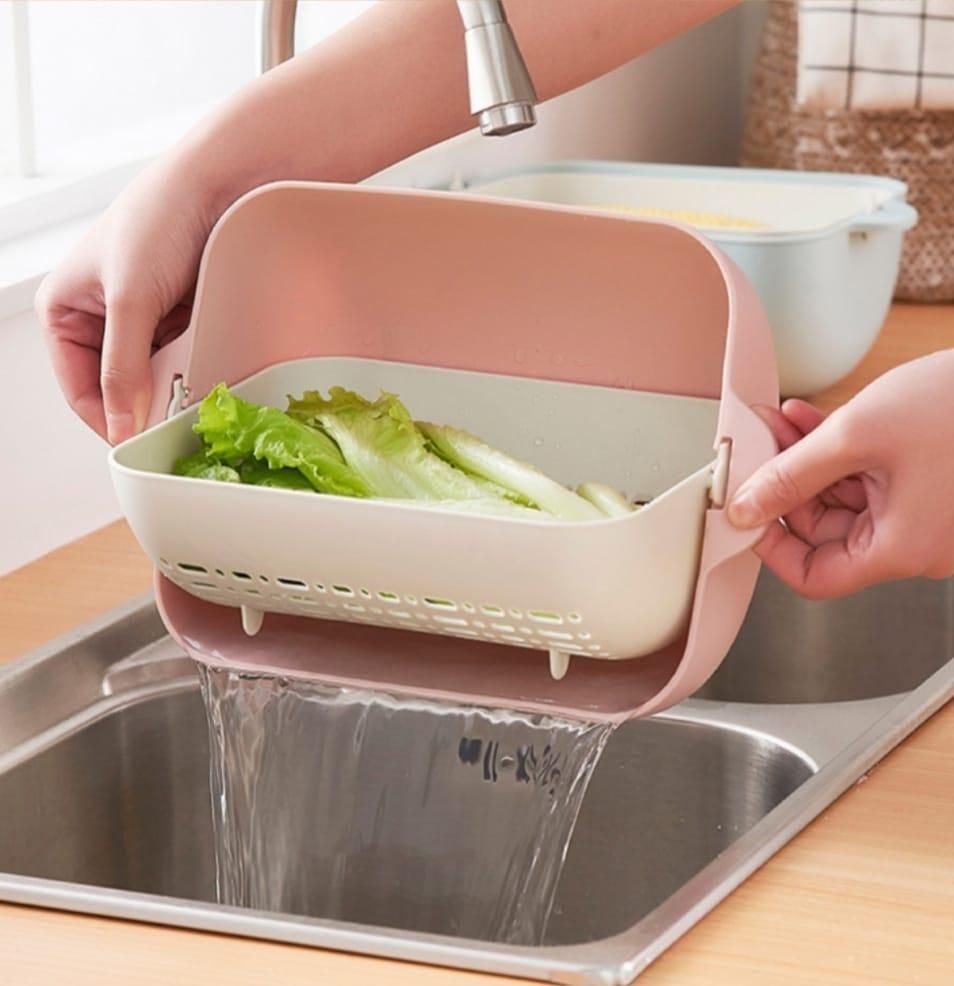 Multi-Functional Plastic Washing Vegetables and Fruit Draining Basket Strainer