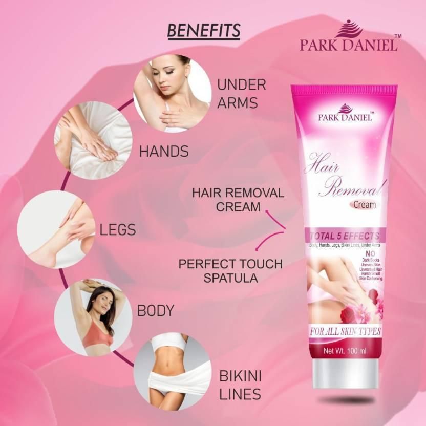 Park Daniel Hair Removal Cream-For Underarms, Hand, Legs & Bikini Line Three in one Use (Ideal For Men & Women) Cream(100 g)