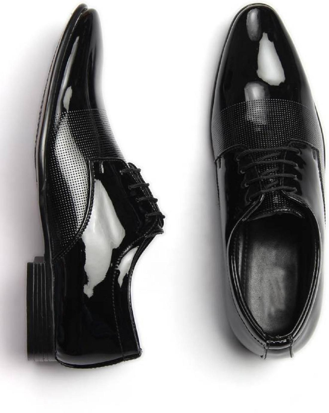 Men's Black Synthetic Leather Formal Shoes