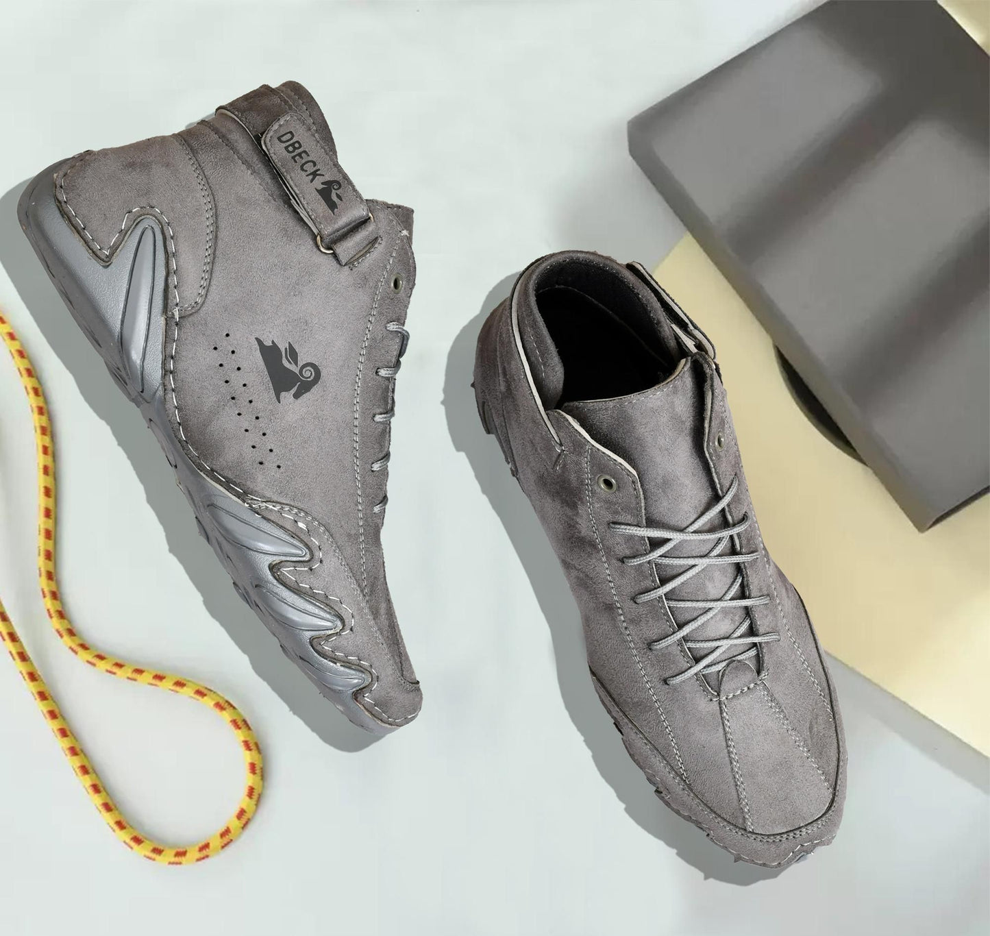 Men's Grey Suede Casual Shoes
