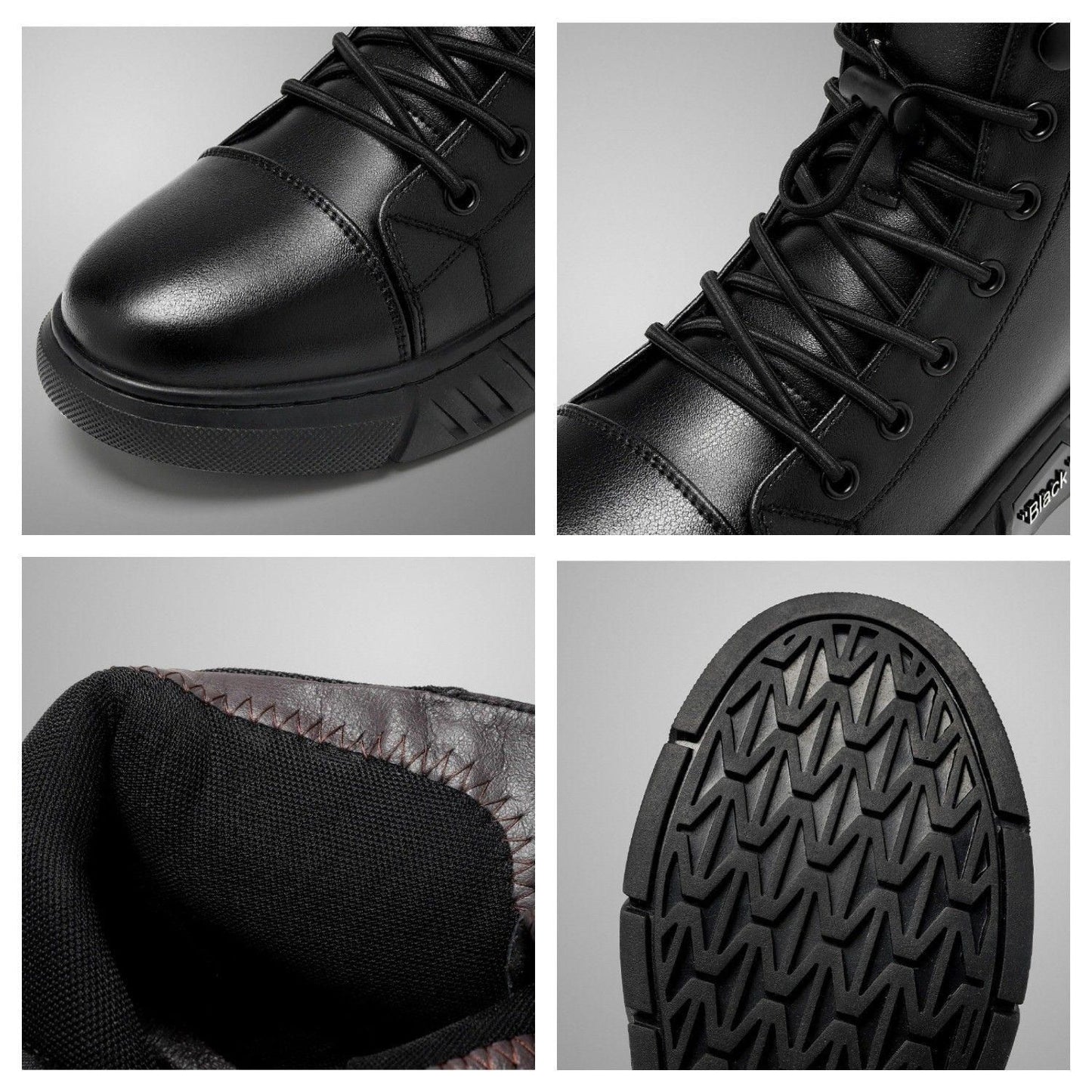 Richale Trending Black Leather Boot For Men