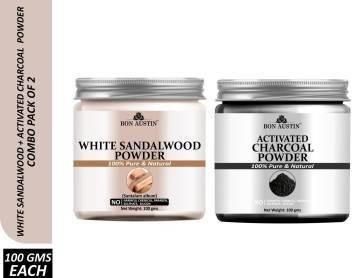 Bon Austin White Sandalwood & Activated Charcoal Face Mask Powder (Pack Of 2)