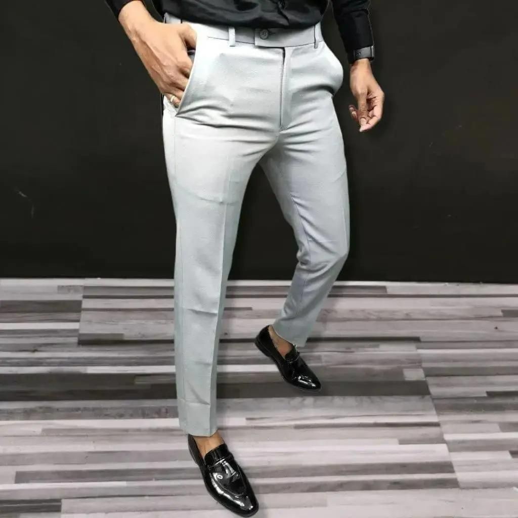 Premium Waist Adjustable Lycra Men's Trouser (Pack of 2)