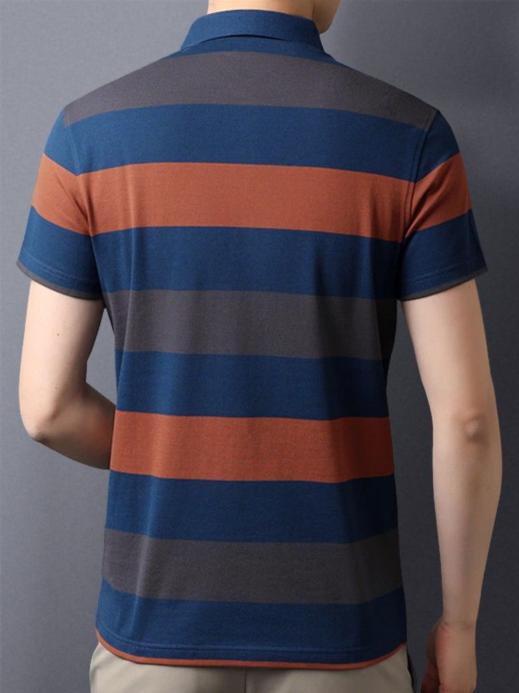 Men's Stripped Cotton Blend T-Shirt