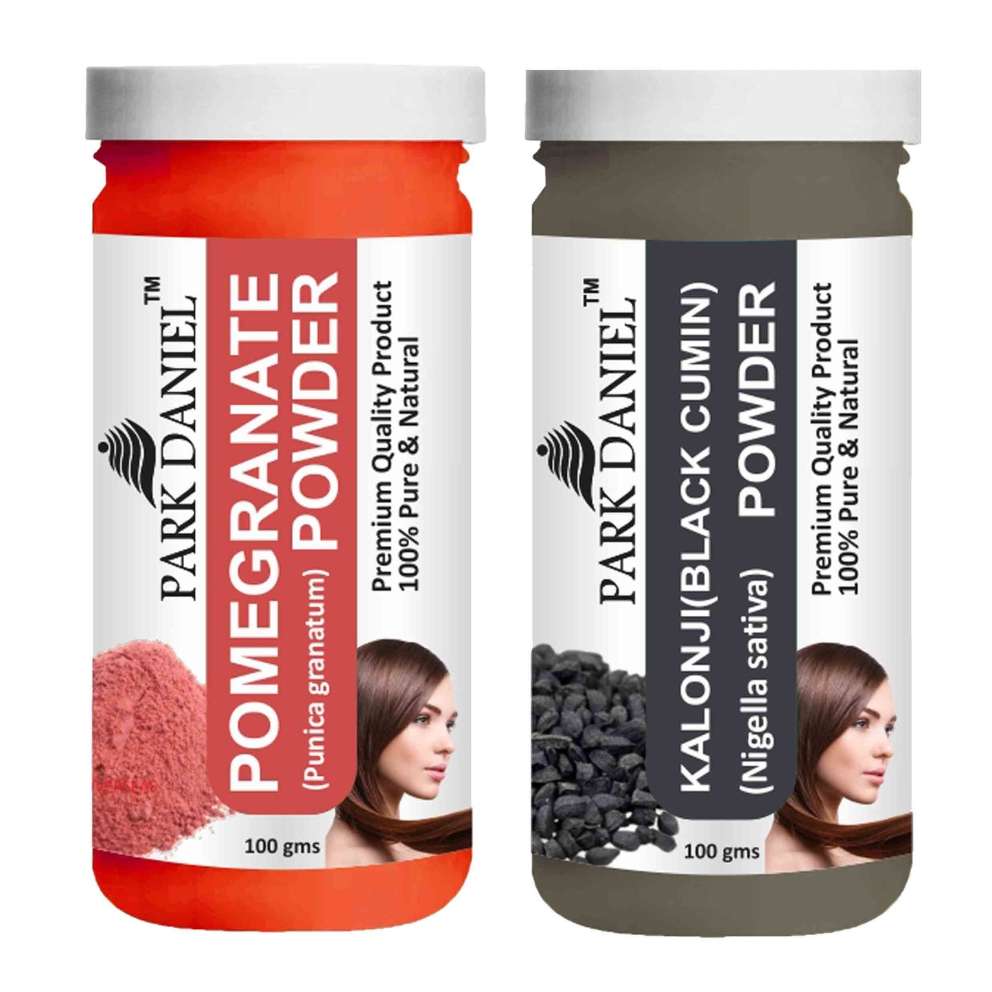 Park Daniel Pomegranate Powder & Kalonji(Black Cumin) Powder Combo pack of 2 Jars of 100 gms(200 gms)