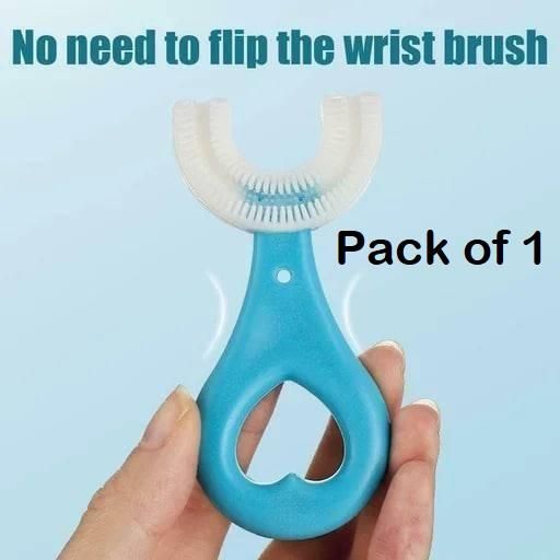 Toothbrush-U Shaped Toothbrush Whole Mouth with Silicone Bristles(Pack of 1)
