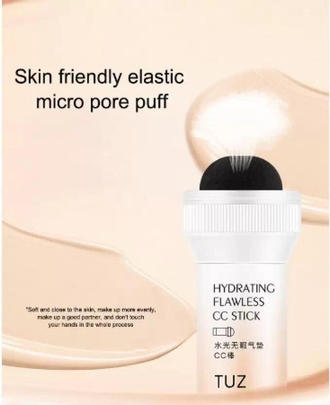 Cream Stick With Soft Puff Hydrating Flawless Full Coverage Foundation