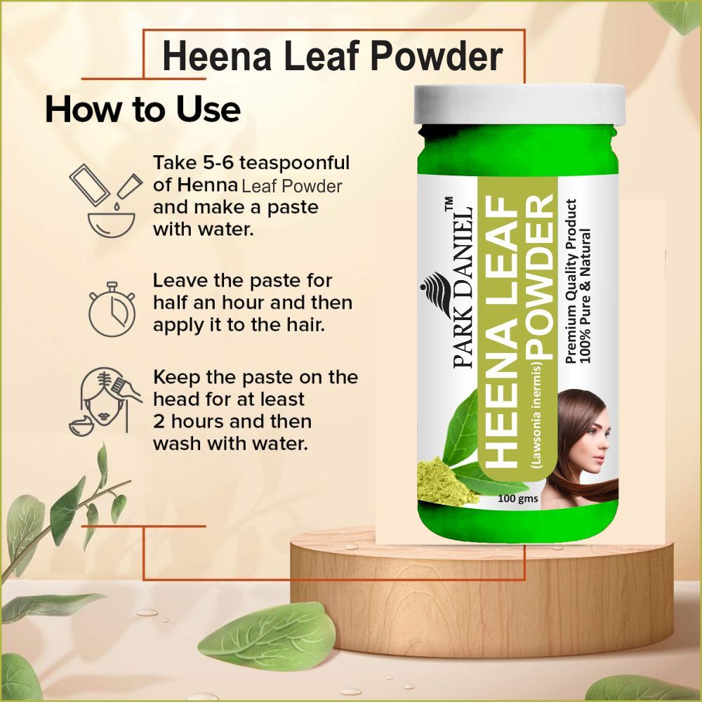 Park Daniel White Sandalwood Powder & Heena Leaf Powder Combo pack of 2 Jars of 100 gms(200 gms)